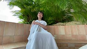 hey wanna fuck this sexy young japanese wife behind her back?