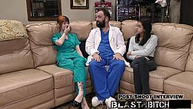 behind the scenes ditria rose moans as patient creampies her nurse pussy with vibrator