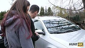 i watch as shaved pussy gets pounded hard right in front of her guy