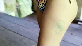 i stretch my big latina ass wide with dildo closeup training for monster cocks