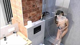 two real orgasms in shower before bed