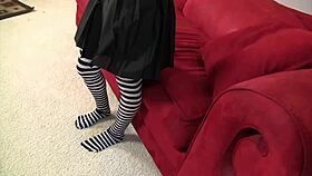 petite asian cheerleader gapes on massive black cock in interracial fun