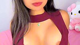 gorgeous latina emanuelly raquel taunts you with dirty talk as she ignores your jerking