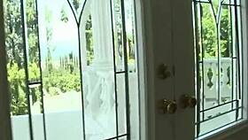 emilianna's bare feet tease while her shaved pussy drips with horny need