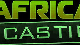 deep gagging on big cock gets this sexy african bikini model the casting gig