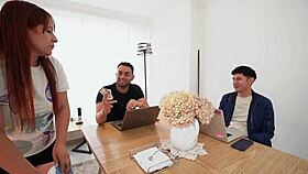 colombian employee slut fucked hard by two students big cocks mmf