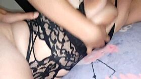 Professor's Lingerie Tease Bent Over Student Desk