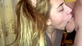 she drops to knees for that very sloppy deepthroat, gagging on cock