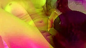 married women share playful moments with partner as husbands observe