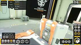 playing hot sex game cowgirl riding handjob action! 🎮🍆💦