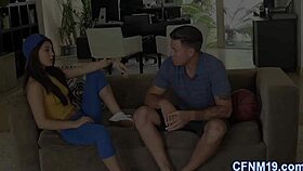 clothed girl gets amateur monster cock pounding hard