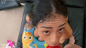 breiny zoe guzzles piss, throats spit, eats ass, takes anal pounding tight