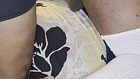 Watch Ebony Wife's Huge Ass Fucked by Dildo Cum Dripping!