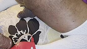 Watch Ebony Wife's Huge Ass Fucked by Dildo Cum Dripping!