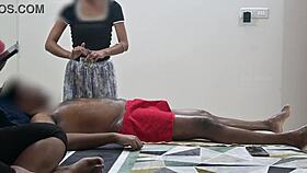 Horny Guy Flashes Massive Cock During Steamy Massage Session