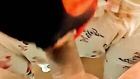 curvy latina milf gives homemade blowjob to construction worker deepthroat cum