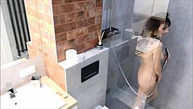 two real orgasms in shower before bed