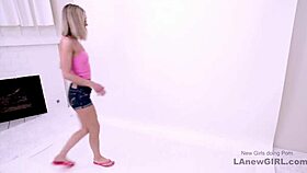 sexy new babe arrives at modeling audition, ends up fucked deep in casting