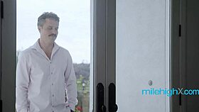 older boyfriend fucks roommate hard making petite brunette drip wet with jealousy