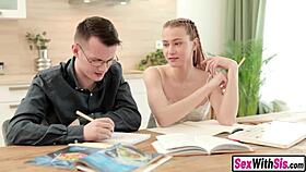 Naughty Russian Teen Seduces Nerdy Guy for Intense Hardcore Pounding