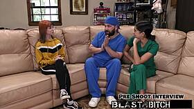 behind the scenes ditria rose moans as patient creampies her nurse pussy with vibrator