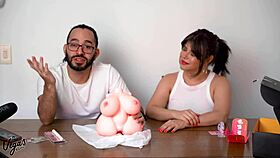 Vegas pounds plump sex doll bareback creampie in bedroom frenzy