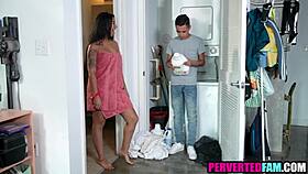 ebony beauty bends over for pervy guy's deep doggystyle pounding taboo style