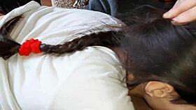 I lick my hot teacher's wet pussy while she masturbates passionately