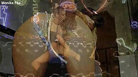 Monika fox crams huge toys deep in her shaved ass for squirting orgasms