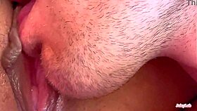 devouring juicy big pussy lips from hot brunette neighbor pov