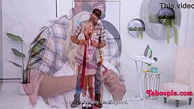 whoa this tiny petite skinny babe handles 10-inch cock like pro!