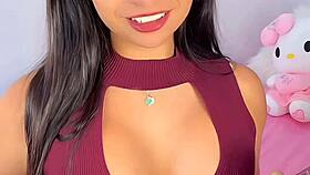 gorgeous latina emanuelly raquel taunts you with dirty talk as she ignores your jerking