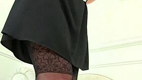 british milfs lulu lush and alisha rydes pose in stockings