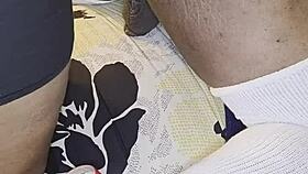 Watch Ebony Wife's Huge Ass Fucked by Dildo Cum Dripping!