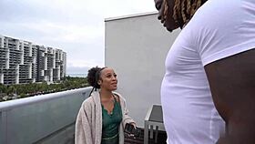 mena carlisle gulps down that massive ebony cock