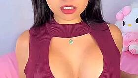 gorgeous latina emanuelly raquel taunts you with dirty talk as she ignores your jerking