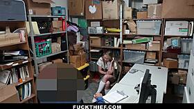 Catholic Shoplifter Bent Over Doggystyle Fucked Hardcore by Cop's Monster Cock