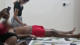 Horny Guy Flashes Massive Cock During Steamy Massage Session