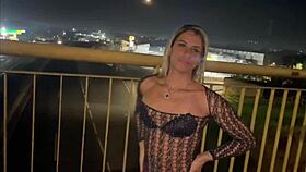 Wife flashes street wildly thrilling horny crowds