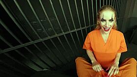 vr conk harley quinn busty blonde rides huge joker cock prison cosplay