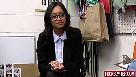 petite asian college teen jade kimiko fucked hard for stealin heels