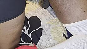 Watch Ebony Wife's Huge Ass Fucked by Dildo Cum Dripping!