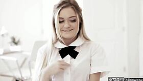 oiled petite teen chloe foster with small tits sticks to anal only fucking and deepthroat