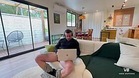 Step-mom's Big Ass Catches Me Jerking Off for Massive Facial