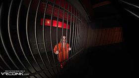 vr conk harley quinn busty blonde rides huge joker cock prison cosplay