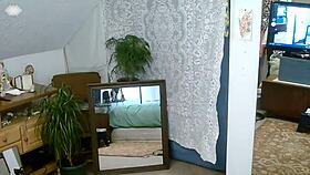 Pretty retro model struts heels in 369 fashion show