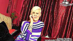 short haired german blonde does first pov sex casting interview