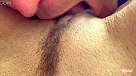 devouring juicy big pussy lips from hot brunette neighbor pov