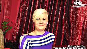 short haired german blonde does first pov sex casting interview