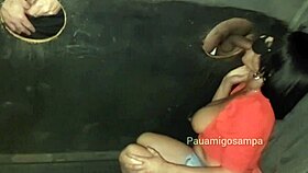 Safada wife sucks and fucks strangers' big cocks at gloryhole nonstop